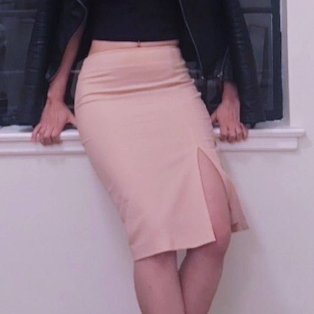 Blush theory pencil skirt